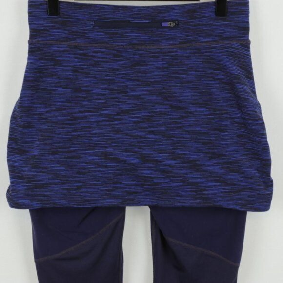 Athleta Aurora Contender 2 in 1 Women's Small Purple Skirted Athletic Leggings - Picture 5 of 10